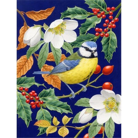 Carolines Treasures Eurasian Blue Tit Flag Canvas House Size ASA2068CHF